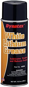 Dynatex 49596 Lithium Multi-Purpose Grease, 16 oz Aerosol Can, White (Pack of 12)