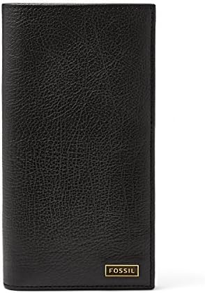 Fossil Men's Leather Omega Executive Secretary Credit Card ID Wallet Black