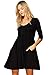 Annabelle Women's 3/4 Sleeve Empire Waist A Line Babydoll Pocket Swing Dress
