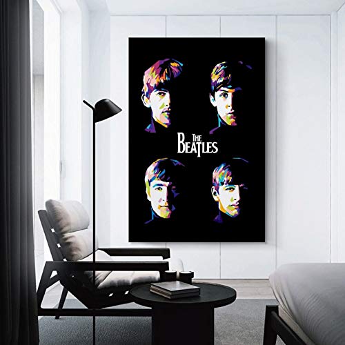 XYDQ Poster sur toile The Beatles Band 1 et décoration murale – 40 x 60 cm - Les Beatles, Paul McCartney, John Lennon, RIngo Starr, George Harrison XYDQ Poster sur toile The Beatles Band 1 et décoration murale - 40 x 60 cm – Image 4