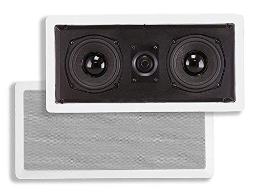 Monoprice Aramid Fiber in-Wall Center Channel Speaker – Dual 5.25 Inch (Single) with Titanium Tweeters – Caliber Series