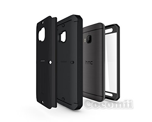Cocomii Tank Armor HTC One M9 Case New [Heavy Duty] Premium Built-in Screen Protector Kickstand Dustproof Shockproof Bumper [Military Defender] Full Body Rugged Cover for HTC One M9 (Ta.Black) - Thumbnail 5