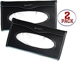 Tempo Car & Truck Black Leather Visor Tissue Case Starter Pack - Set of 2