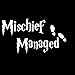 CCI Creative Concept Ideas Mischief Managed Decal Vinyl Sticker|Cars Trucks Vans Walls Laptop| White |3.25 x 5.5 in|CCI948