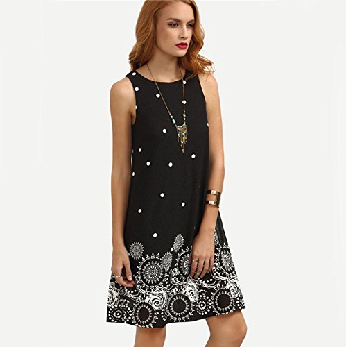 image for FarJing Women Dresses Hot Sale Women's Summer Solid Chiffon Sleeveless