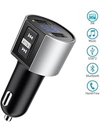 Bluetooth Fm Transmitter, TOMPOL In-Car Wireless Bluetooth FM Transmitter Radio Adapter Car Kit with dual USB Port and Hands-free Talking