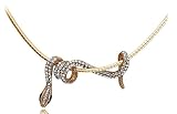 Hen night Personality Necklace Crystal Small Snake Winding Shape Necklace
