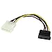 StarTech.com 6in 4 Pin LP4 to SATA Power Cable Adapter - LP4 to SATA - 6in LP4 to SATA Cable - 4 pin to SATA Power