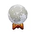 AMZLIFE Moon Lamp, Moon Light 5.9 Inch LED 3D Printing Night Light with Stand Gift for Kids Women Touch Control USB Rechargeavle Warm and Cool White Decor Lunar Lamp for Home Office
