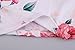 Lovaru Women's Plus Size Fashion Cold Shoulder Floral Tunics Top Blouse Pink 3XL