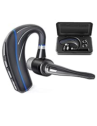 Auriculares Bluetooth in ear con manos libres inalámbricos V4.1 con micrófono para negocios oficina conducción, compatible con iPhone Samsung Blue126