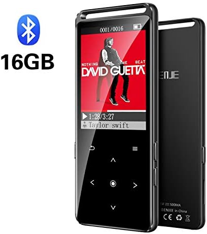 Benjie Mp3プレーヤー Bluetooth4 0 Mp3プレイヤー 1 8インチ大画面 Hifi超高音質 合金製 Fmラジオ 録音 16gb内蔵 容量 最大128gbまで拡張可能 デジタルオーディオプレーヤー 音楽プレーヤー 録音対応 Bluetooth対応 専用イヤホン付け 日本語取扱説明書付属 小型 新色追加