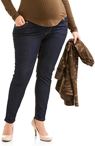RUMOR HAS IT Maternity Embroidered Pocket Skinny Over The Belly Jeans
