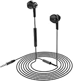 HOTWAV Headphones/Earphones/Earbuds Wired Earphones with Microphone Noise Cancelling in Ear Headphones Moving Coil Heavy Bass Earphones with Mic/Volume Control for Smartphone,Tablet and More...