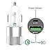 PD Car Charger, Ofspower Dual USB QC 3.0 Fast Car Charger with Power Delivery and Quick Charge for iPhone X, 8 , 8 Plus, Galaxy S8, Note 8 and More