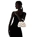 Emour Women Satin Rose Rhinestone Pure Color Handbag Evening Bags Wedding Handbags Carved Handle (Champagne)