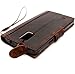 Genuine Italian Leather Style Case for Samsung Galaxy Note 4 Book Wallet Business Handmade magnet cover Slim Id brown daviscase