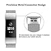 UHKZ Compatible for Fitbit Charge 3/Charge 3 SE Bands with Screen Protector Case, Stainless Steel Mesh Wristband Loop Accessories for Fitbit Charge 3/Charge 3 SE Smartwatch,Silver,S