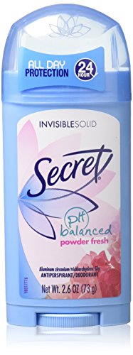 Secret Deodorant Powder Fresh Solid 2.6 Ounce Great Valu Twin Pk (76ml) (3 Pack)