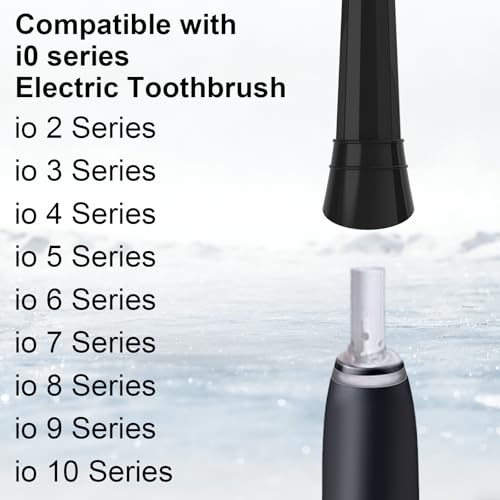 12PCS Compatible with Oral B iO Series Electric Toothbrush,Toothbrush Heads Compatible with Oral B iO 2/3/4/5/6/7/8/9/10,Effective Plaque Removal with Gentle Gum Care Technology