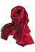 Unilove Summer Silk Scarf Gradient Color Long Lightweight Sunscreen Shawls for Women (Red)