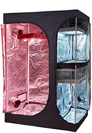 TopoGrowIndoor Grow Tent 36"X24"X53" Hydroponic Plant Growing, 2-in-1 Lodge Propagation, 36"X24"X53"