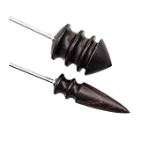 DYWISHKEY Pointed Tip Narra Leather Burnisher Leather Slicker Tool Drill Sets-1/8 Inch (3mm) Shank for Dremel Rotary Tools (2Pcs)