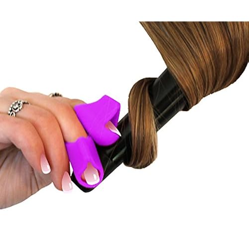 Heat Resistant Finger Cots for Styling Wand, Curling Iron, Hot Fusion Hair Bonding Adhesives, Extension Installation, Help Prevent Finger Burns, Heat Glove Alternative for Styling Tools (Purple) Heat Resistant Finger Cots for Styling Wand, Curling Iron, Hot Fusion Hair Bonding Adhesives, Extension Installation, Help Prevent Finger Burns, Heat Glove Alternative for Styling Tools (Purple)