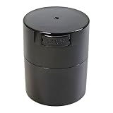 Tightvac - 1/2 oz to 3 ounce Airtight Multi-Use Vacuum Seal Portable Storage Container for Dry Goods, Food, and Herbs - Black Pearl
