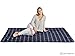 Pratico Outdoors Large Fleece Picnic Blanket, Water Resistant Back, Machine Washable, 58 x 80 inch, Navy Blue