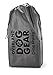 Dog Travel Food Set for Medium + Large Dogs (Black) - 7 Pieces Including Collapsible Bowls, Carriers, Scooper, Place Mat, Bag