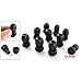 25 Pcs PG7 Black Plastic Waterproof Cable Wire Glands Joints