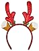 Christmas Santa Headbands, 6 Pack Womens Girls, Xmas Festive Party Winter Headwear Decor, Bulk (Reindeer)