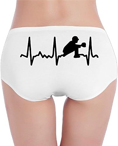 Women's Organic Cotton Hipster Baseball Heartbeat Pitcher Batter1 Basic Panties/Briefs Underwear