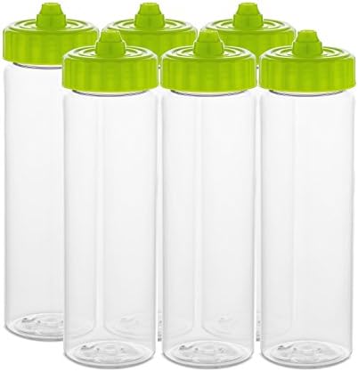 24 oz. Squeezable Tritan BPA- Free Water Bottle (Green) - 6 pack