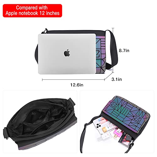 Holographic Crossbody Bag Ladies Shoulder Bag Geometric Luminous Bag