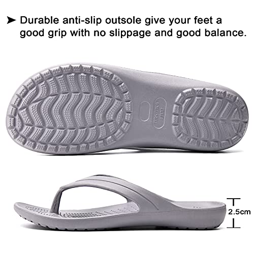 Temi Women's Flip Flops,Soft Lightweight Sandals for Women Anti Slip Casual Slippers Shower 