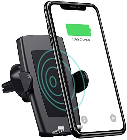 Wireless Car Charger Mount, Gixvdcu 10W Qi Fast Charging Auto-Clamping Car Mount with Air Vent Phone Holder Compatible for iPhone Xs Max/XS/XR/X/8/8 Plus, Samsung Galaxy S10/ S10+/S9/S9+/S8/S8+/Note9