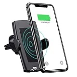 Wireless Car Charger Mount, Gixvdcu 10W Qi Fast Charging Auto-Clamping Car Mount with Air Vent Phone Holder Compatible for iPhone Xs Max/XS/XR/X/8/8 Plus, Samsung Galaxy S10/ S10+/S9/S9+/S8/S8+/Note9