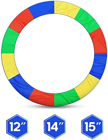 CHISTAR Trampoline Replacement Safety Pad,Waterproof 10FT 12FT 14FT 15FT Trampoline Padding Cover,Replacement Trampoline Surround PVC Pad,Safety Pad Replacement Bounce Frame