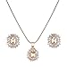 Women Quartz Wrist Watches with Rose Gold Earring and Necklace 3 Sets for Christmas Gifts (0011 Set)