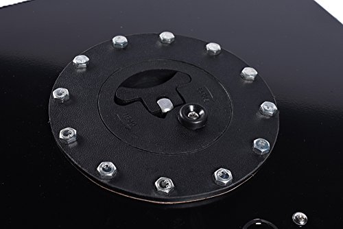 8-Gallon Universal Fuel Cell Gas Tank Aluminum Polished Racing Street Drift Strip Fuel Cell Tank with Level Sender Black