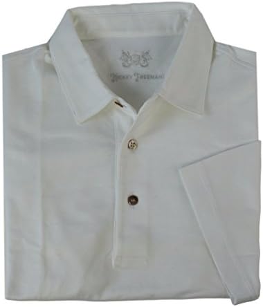 Hickey Freeman Mens Cotton Short Sleeve Polo Shirt Medium, White
