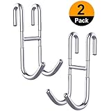 NACETURE Shower Door Hooks Towel Rack- Glass Door Hooks For Hanging Coat Rack Hat Rack Bathroom Organizer Bathrobe  Loofah Shaver Sponge 2 Pack