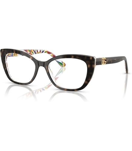 Amazon.com: Dolce & Gabbana DG3325-3400 Eyeglass Frame BLACK ON