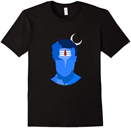 Mens Shiva Face T Shirt - Yoga, Third Eye, Isha, Hindu, Adiyogi Large Black