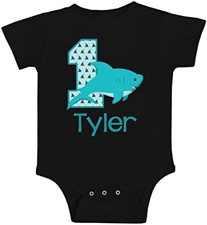 Boys Shark Birthday Shirt Any Age | Personalized with Any Name