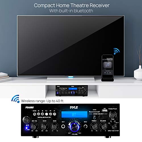 Pyle PDA6BU.6 Wireless Bluetooth Power Amplifier System 200W Dual