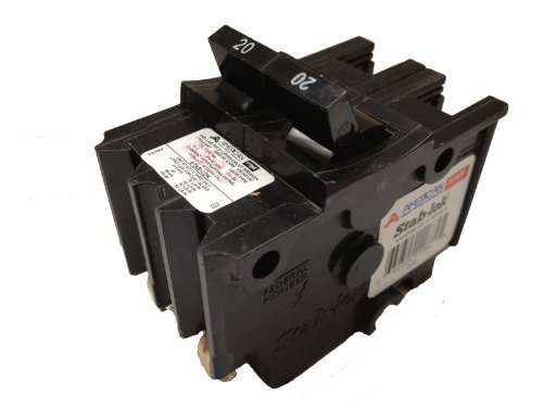 1- Federal Pacific Stab-Lok NA220 20 AMP 2-POLE Challenger / FPE THICK STYLE Circuit Breaker