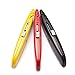 TWINRUN Retractable Utility Knife Box Cutter with Durable Metal Handle Smooth Multi-Position Blade Locking Saddle, 3-Pack Set in Yellow, Red and Black